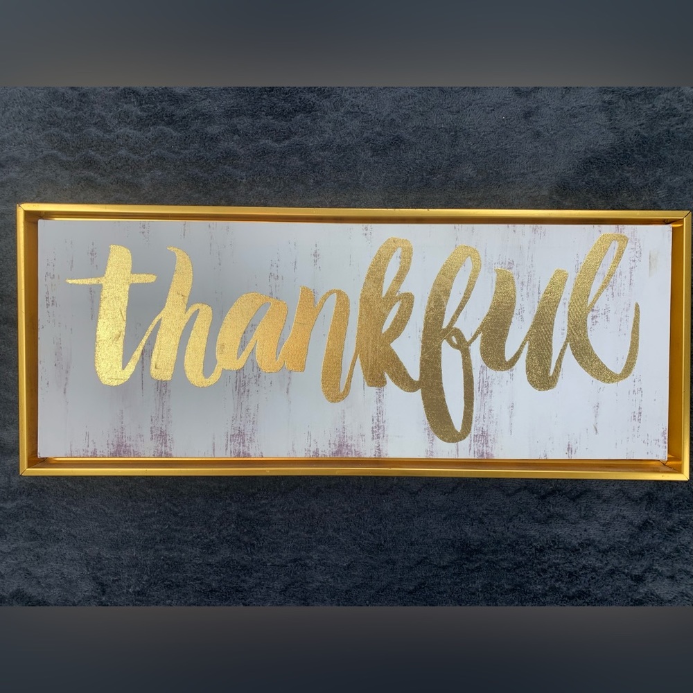 Thankful sign. Decor